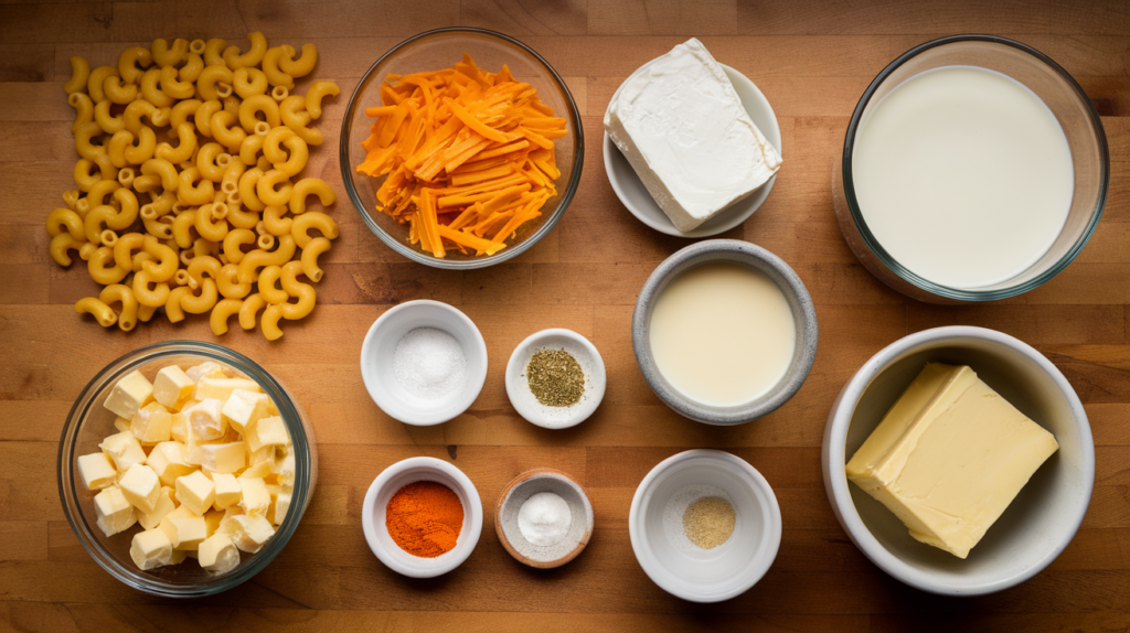 Cooking Crockpot Mac and Cheese with Cream Cheese, showing melted cheese and creamy pasta in a slow cooker